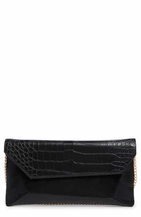 Franko Croc Embossed Faux Leather Clutch