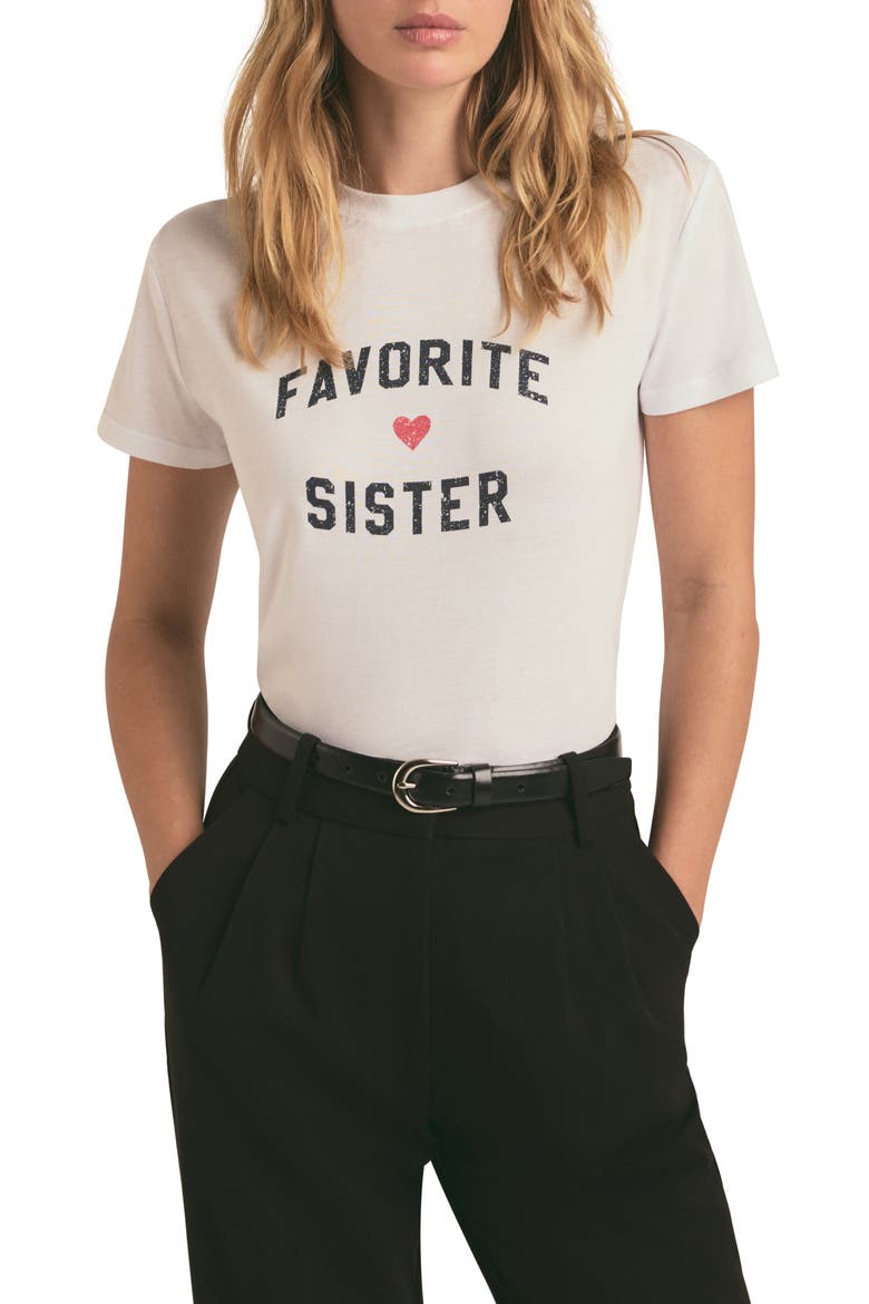 Favorite Sister Graphic T-Shirt, Main, color, WHITE