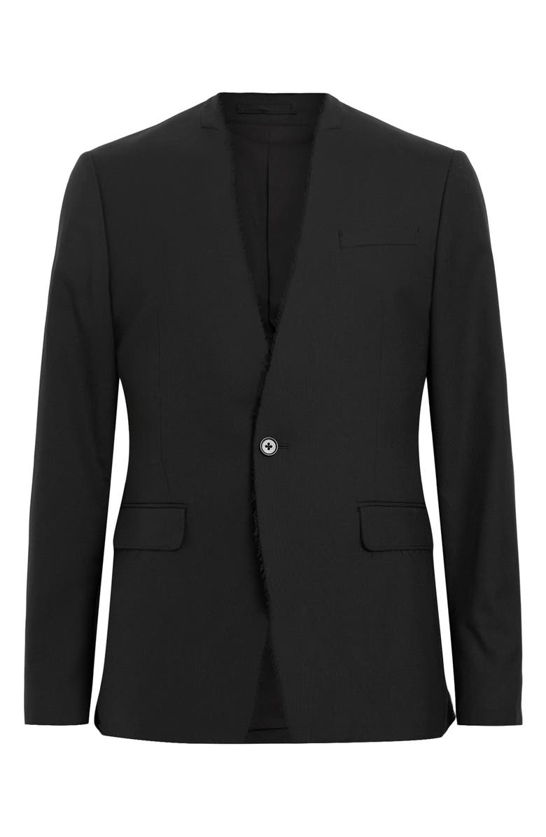 AllSaints Wren Slim Fit Collarless Blazer, Alternate, color,
