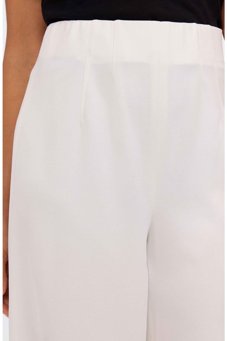 Arlette Wide Leg Crop Crepe Pants, Alternate, color, ECRU BEIGE