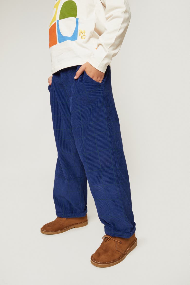 Grid Corduroy Pant, Alternate, color, Navy