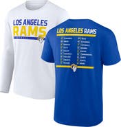 FANATICS Men's Fanatics Branded Royal/White Los Angeles Rams Two-Pack 2023 Schedule T-Shirt Combo Set