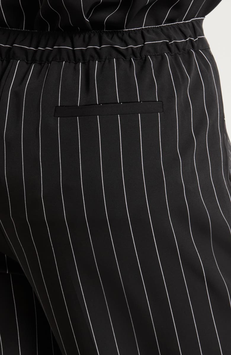 Nordstrom Stripe Stretch Twill Pants, Alternate, color, Black Penelope Pinstripe
