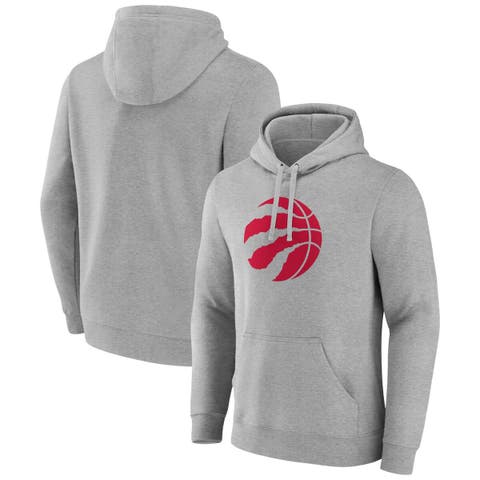 Men's Fanatics Branded  Heather Gray Toronto Raptors Primary Logo Pullover Hoodie