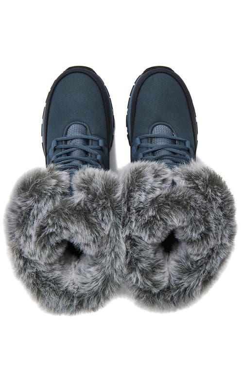 Lands' End Wide Width Expedition Trail Waterproof Lace Up Snow Boots In Blue