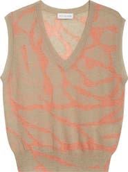 Dries Van Noten Totok Giant Couture Rose Jacquard Wool 
Alpaca Blend Sweater Vest