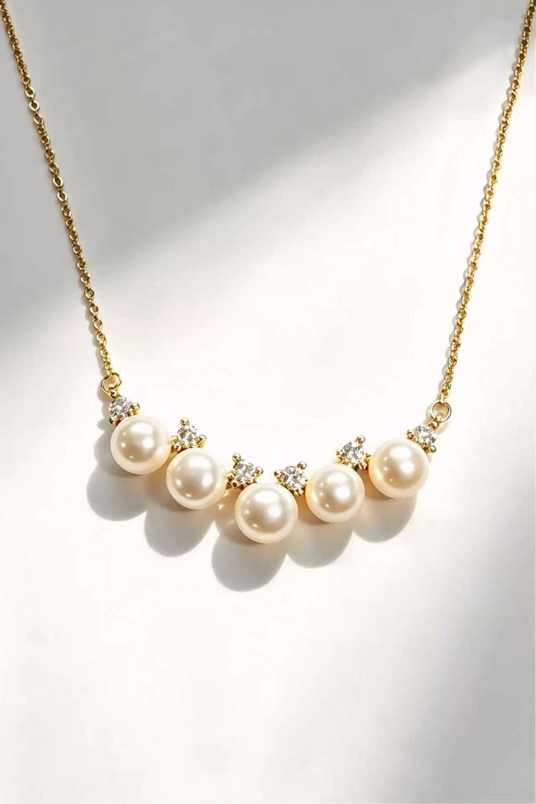 Celeste Pearl Jewelry Set, Alternate, color, Gold