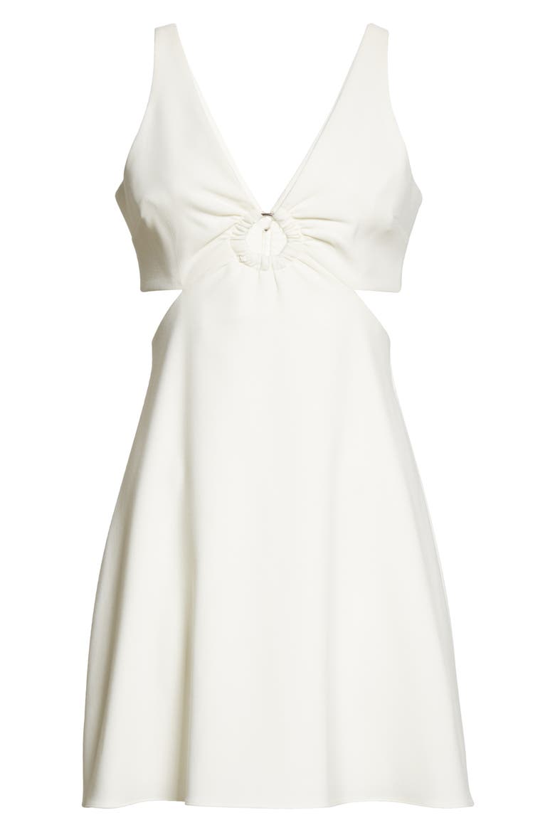 Driscoll Keyhole & Cutout Fit & Flare Dress, Alternate, color, WHITE