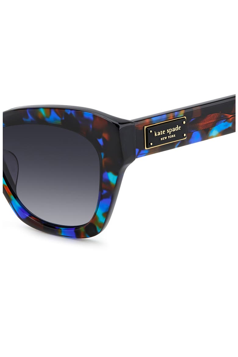 daina 51mm gradient cat eye sunglasses, Alternate, color, BLUE HAVANA/ DARK GREY SF