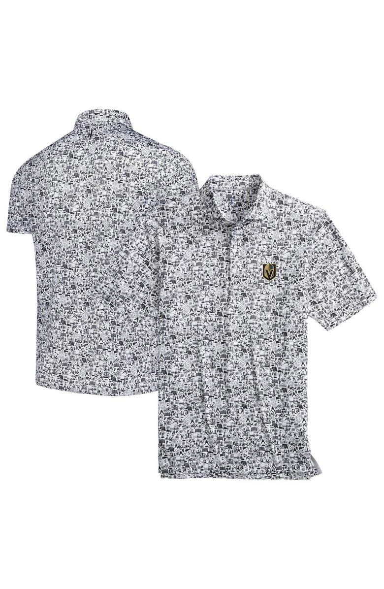 johnnie-O Men's johnnie-O Black/White Vegas Golden Knights Slapshot Polo, Alternate, color, Black