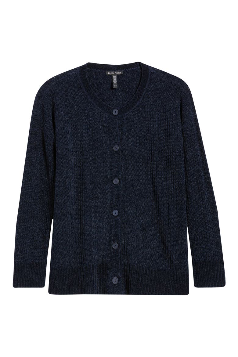 Crewneck Cardigan, Alternate, color, INK