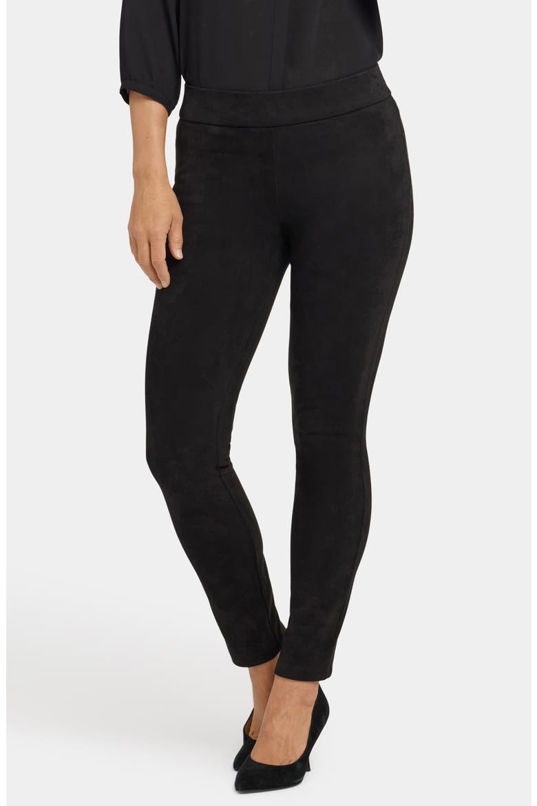 Faux Suede Leggings, Main, color, BLACK
