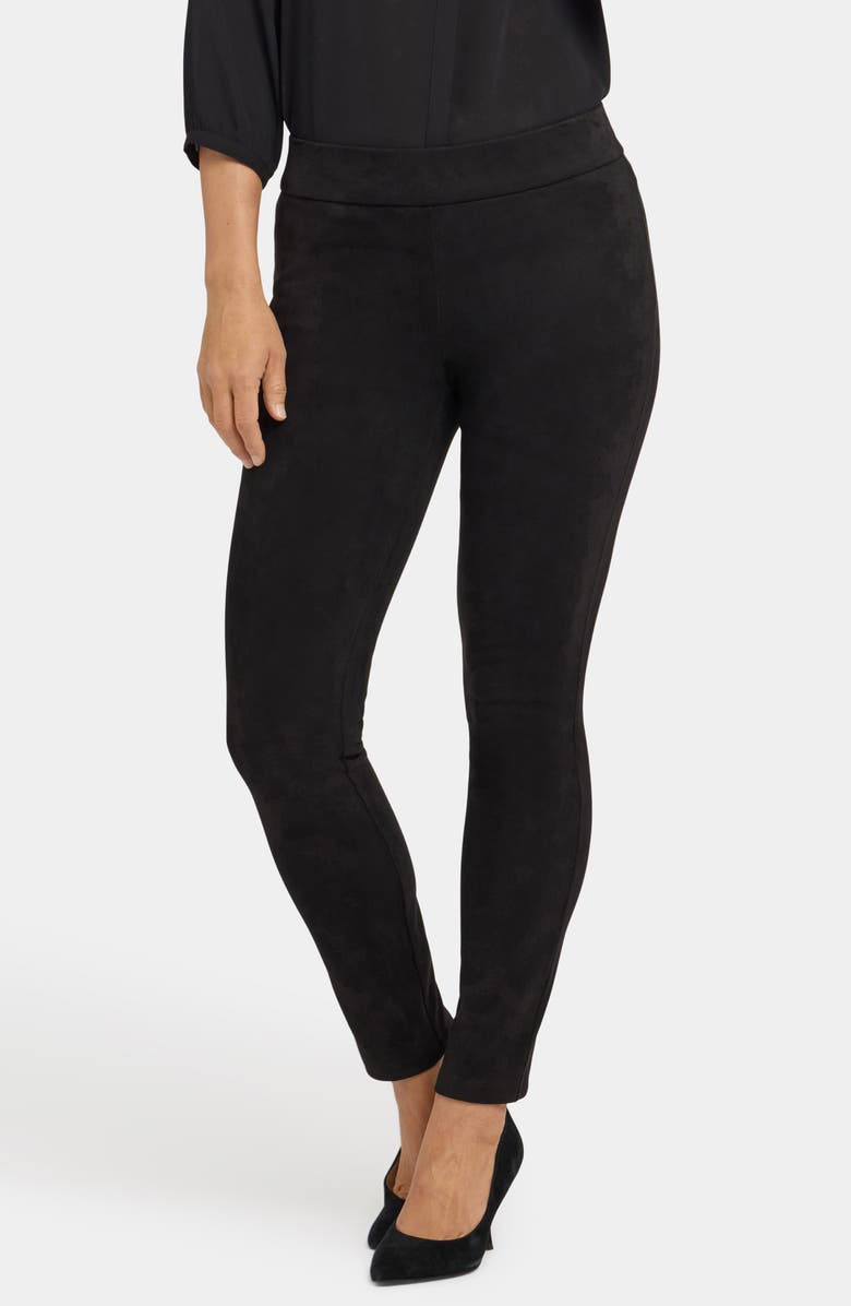 NYDJ Faux Suede Leggings, Main, color, Black