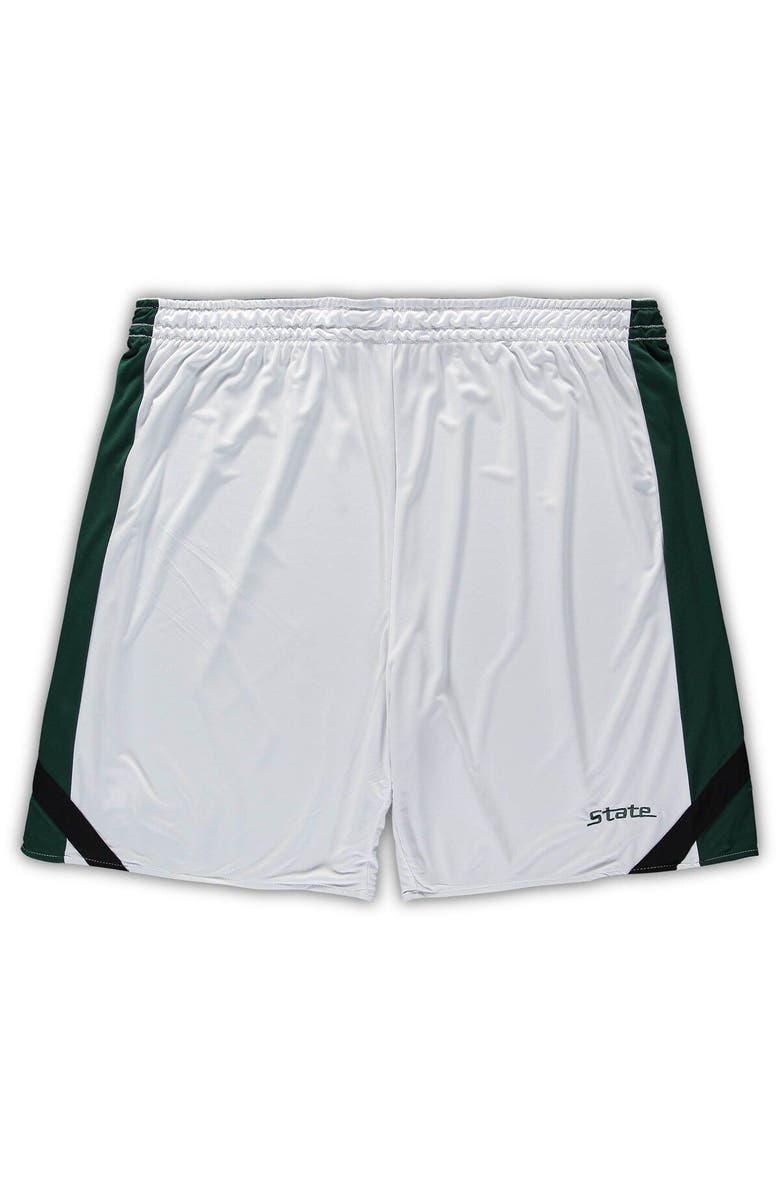 COLOSSEUM Men's Colosseum Green/White Michigan State Spartans Big & Tall Team Reversible Shorts, Alternate, color,