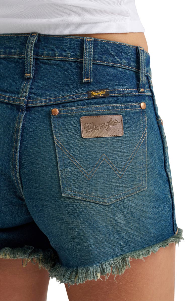 Wrangler Western Cutoff Denim Shorts, Alternate, color, 