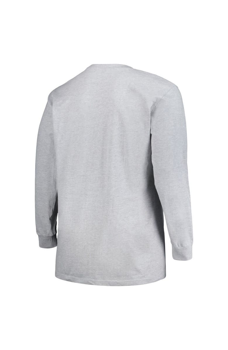 Champion Men's Champion Heather Gray Nebraska Huskers Big & Tall Mascot Long Sleeve T-Shirt, Alternate, color, 