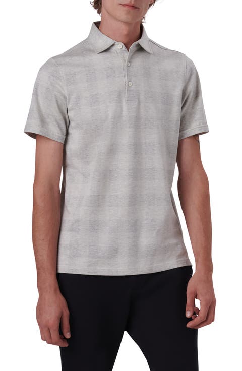 Plaid Short Sleeve Cotton Polo