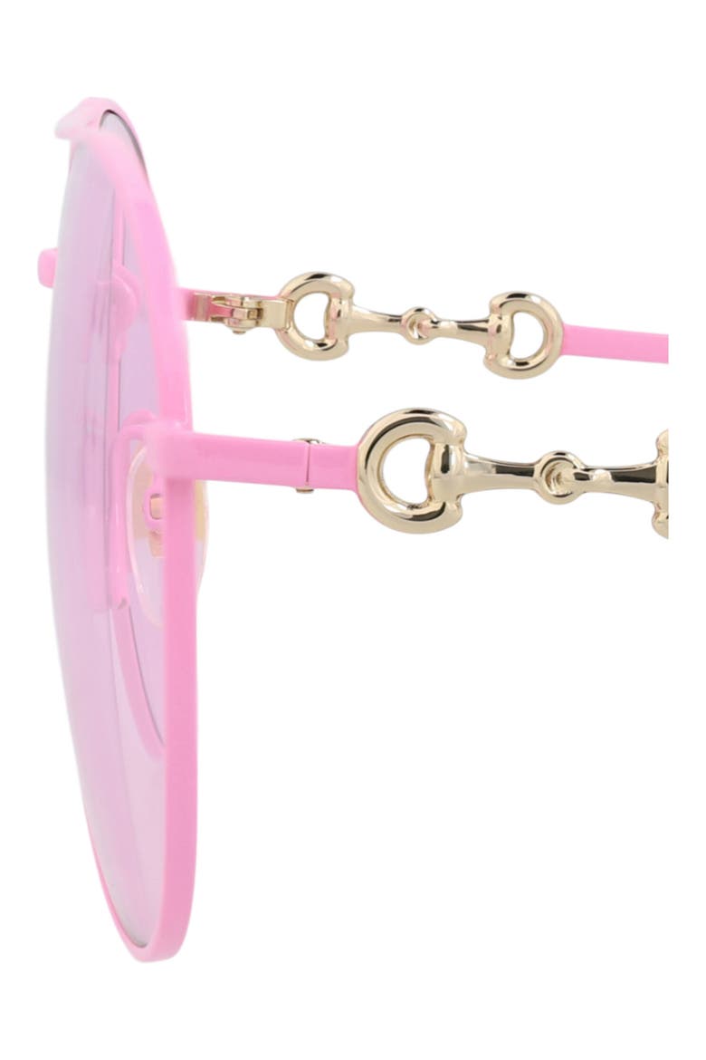60mm Aviator Sunglasses, Alternate, color, FUCHSIA FUCHSIA PINK