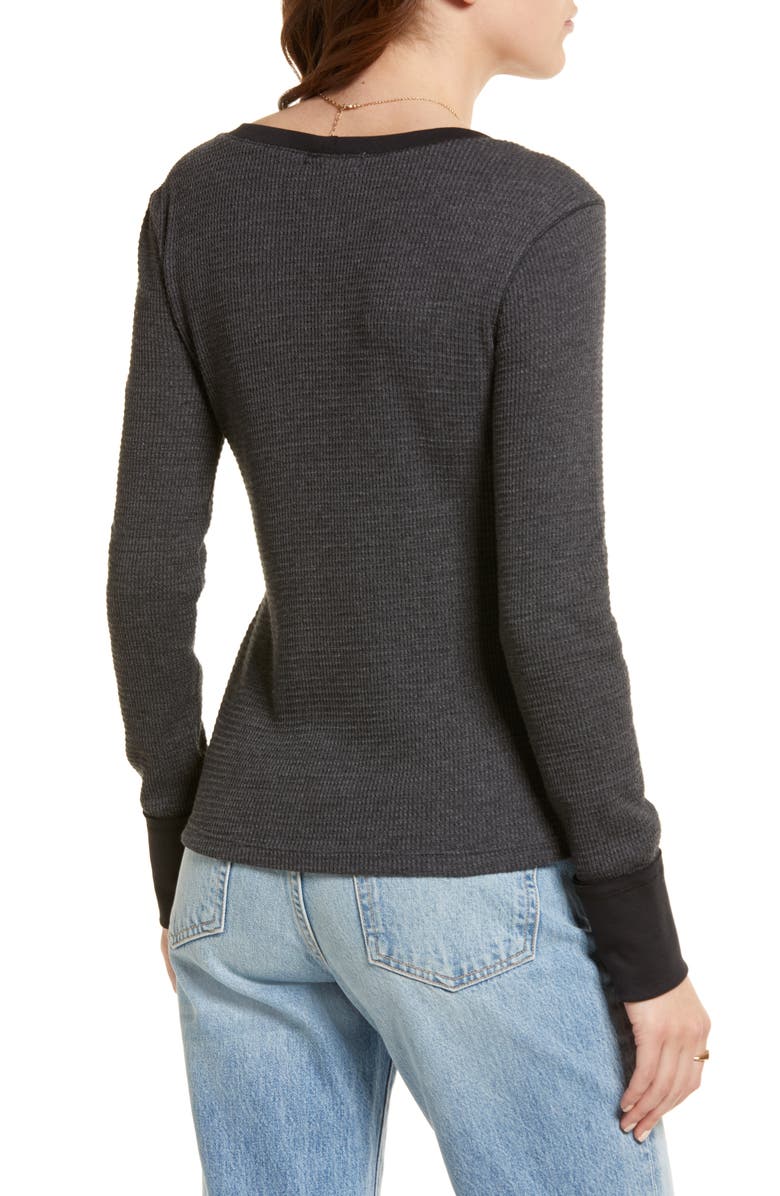 Treasure & Bond Long Sleeve Thermal Knit Top, Alternate, color,