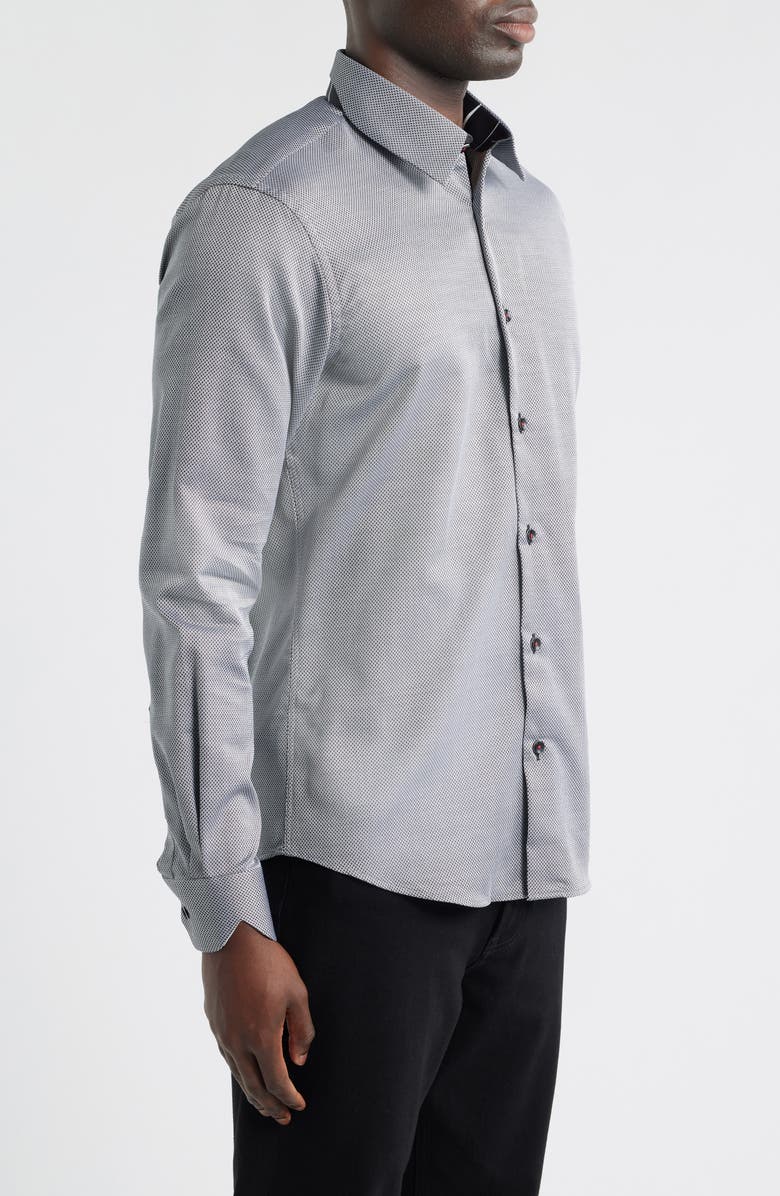 Siragusa Sinai Collection Luxe Cotton Dress Shirt, Alternate, color, Gray