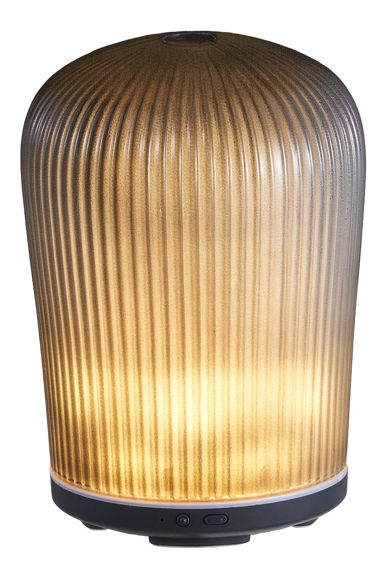 Cactus Grey Glass Ultrasonic Diffuser, Alternate, color, GREY