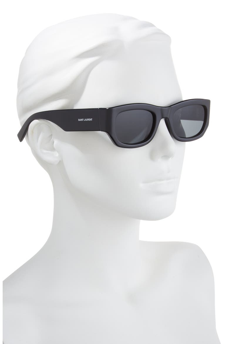 Rectangular Sunglasses, Alternate, color, BLACK