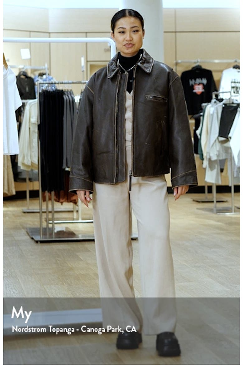 Oversize Distressed Leather Jacket video