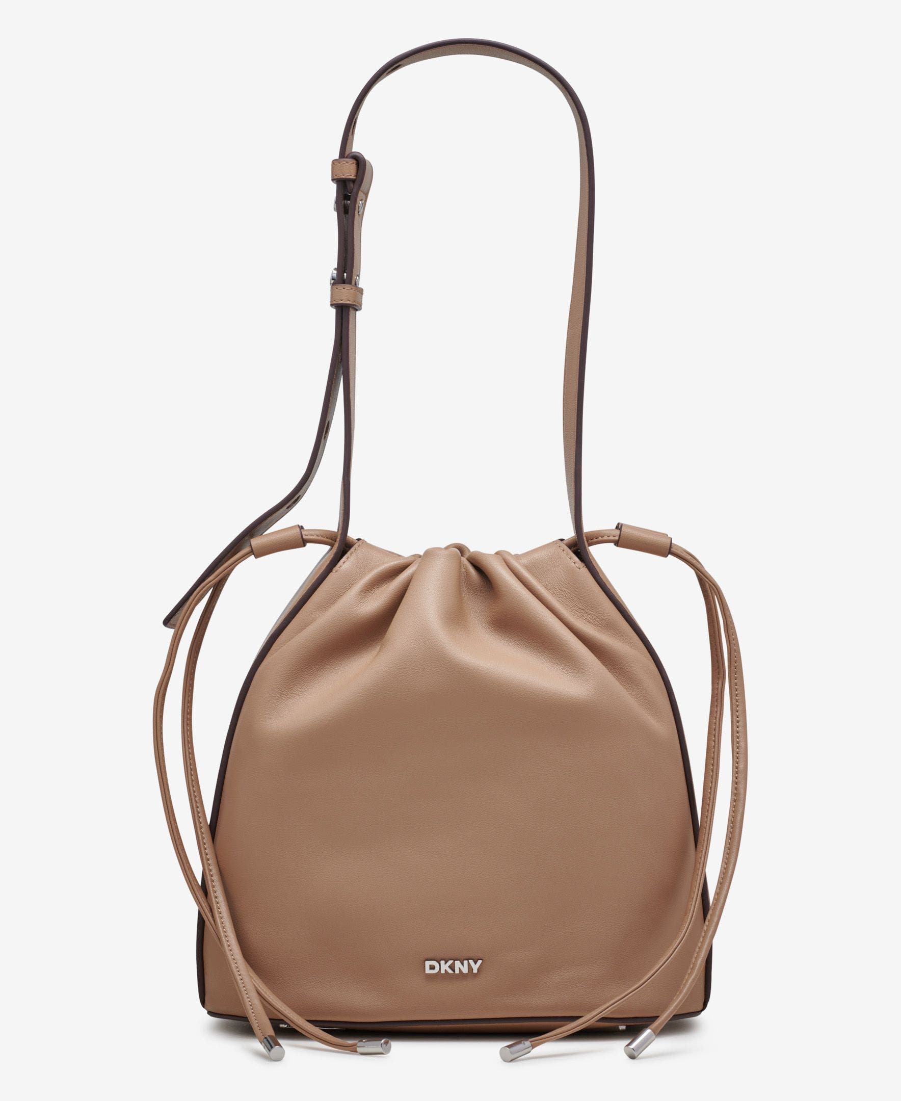 Dkny Channing Small Drawstring In Cappucino