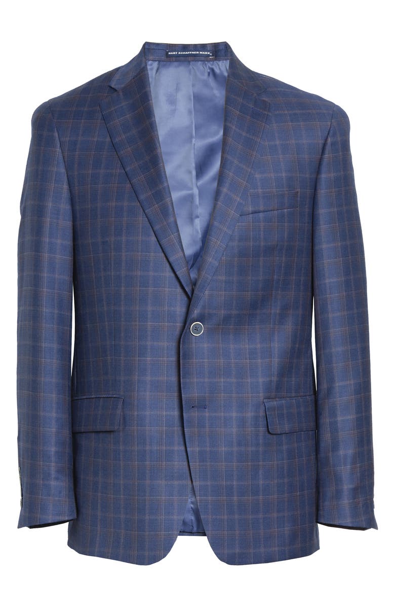 Hart Schaffner Marx New York Classic Fit Plaid Wool Sport Coat, Main, color,