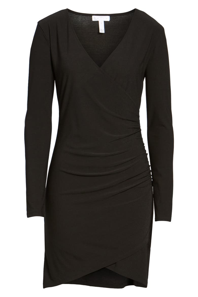 Ruched Sheath Dress, Alternate, color, BLACK