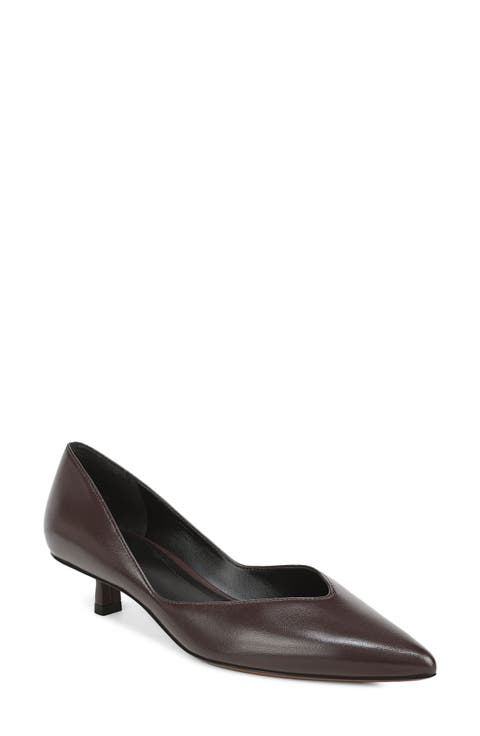 Hallie Pointed Toe Leather Pump