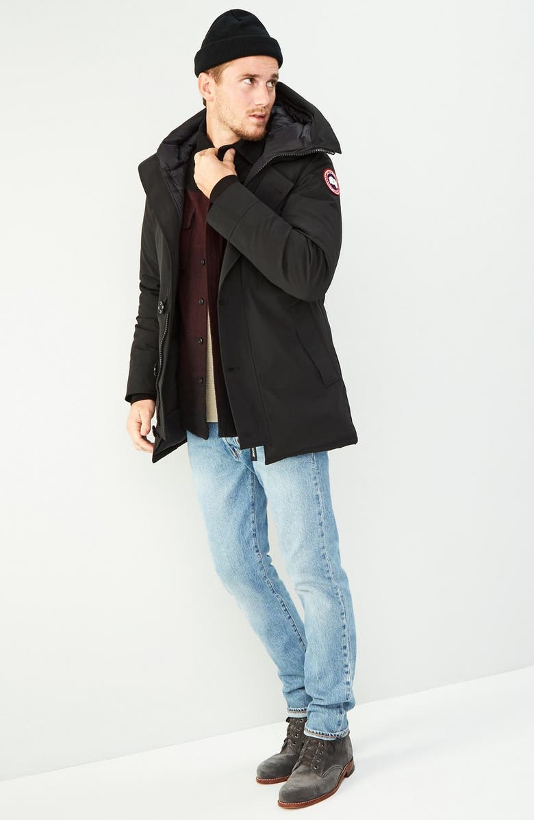 Canada Goose 'Chateau' Slim Fit Genuine Coyote Fur Trim Jacket, Alternate, color, 