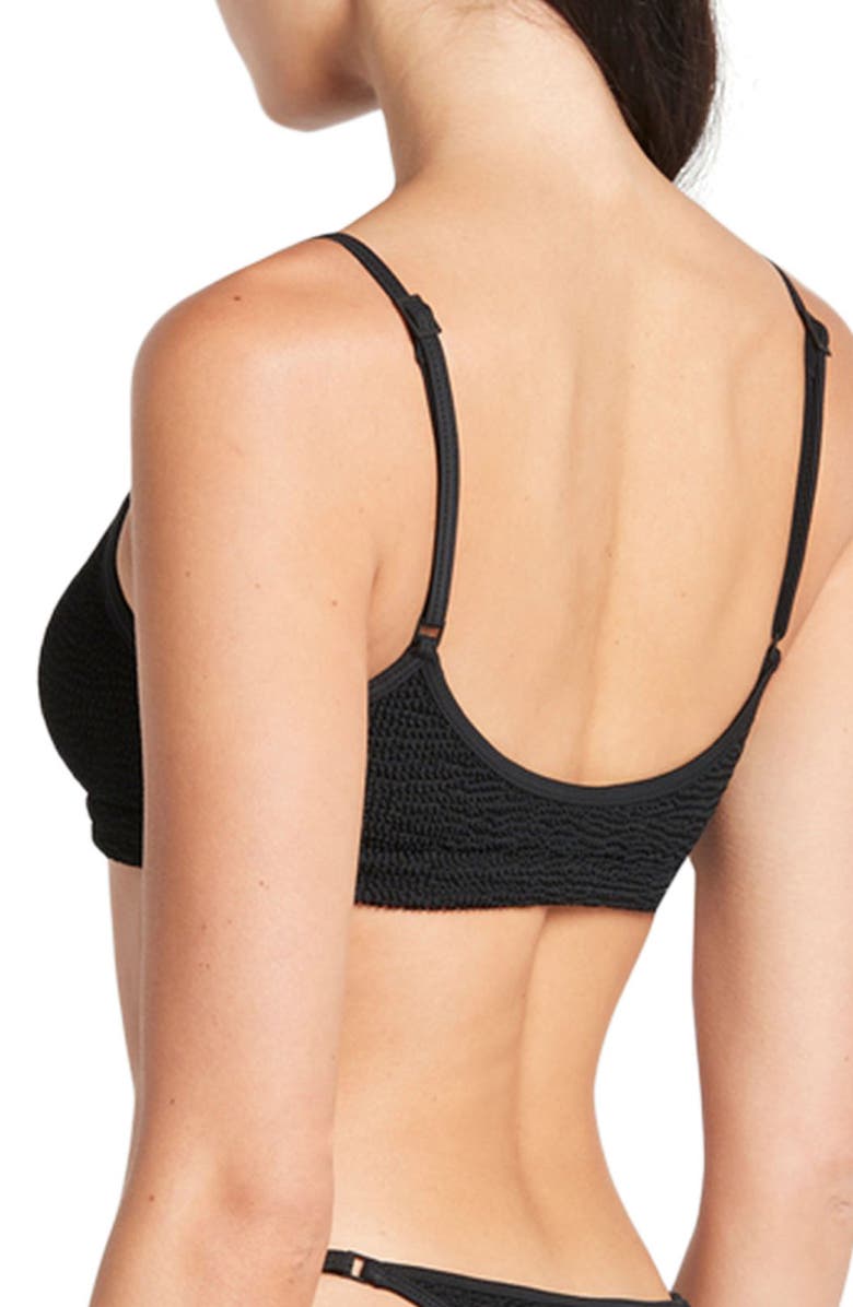 bond-eye Strap Saint Bikini Top, Alternate, color, Black