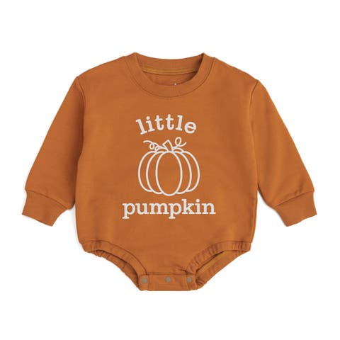 Little Pumpkin Long Sleeve Romper