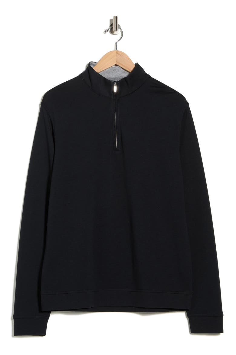 Quarter Zip Pullover, Alternate, color, BLACK