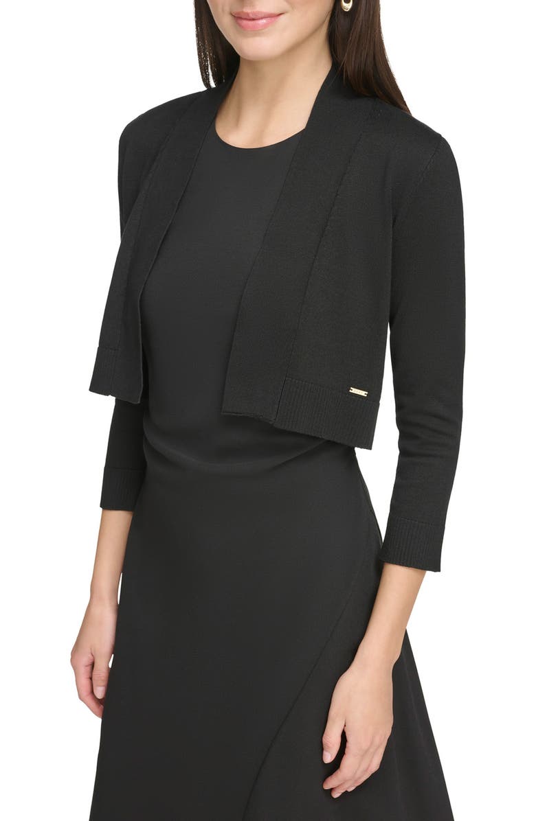 DKNY Open Front Shrug Cardigan, Alternate, color, 