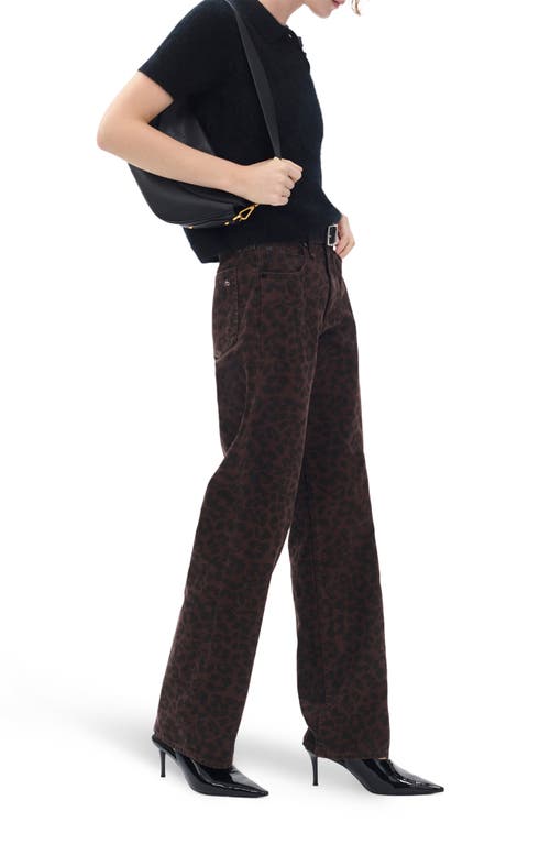 Rag & Bone Shea High Waist Relaxed Straight Leg Jeans In Brown