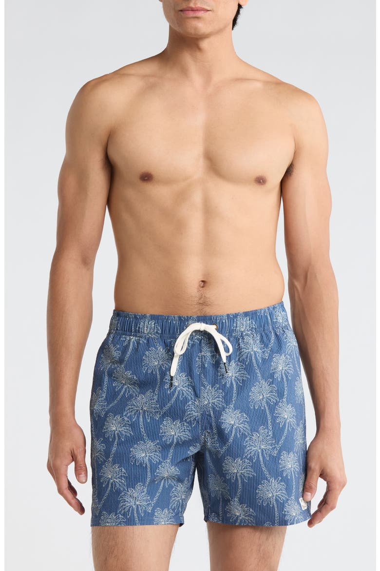 Exotica Swim Trunks, Main, color, DARK DENIM