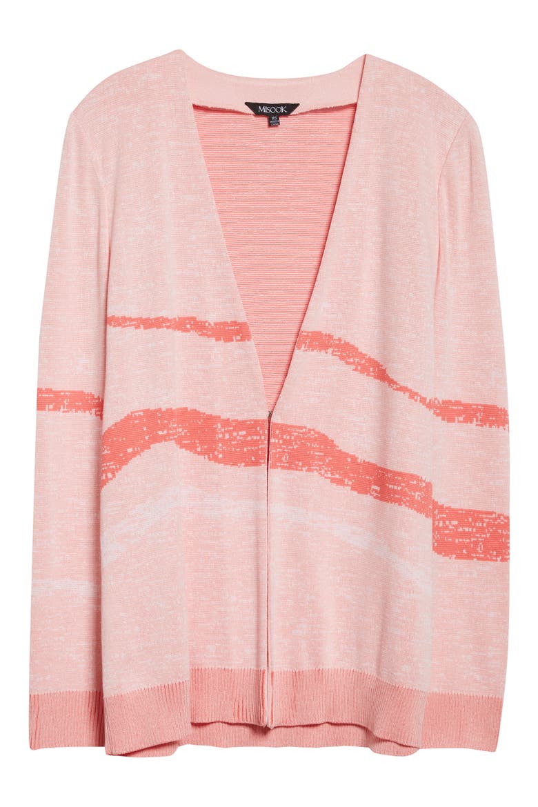 Landscape Pattern Cardigan, Alternate, color, PINK CLAY/ SUGAR CORAL/ WHITE