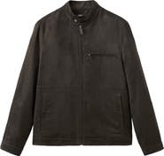 MANGO Faux Suede Biker Jacket