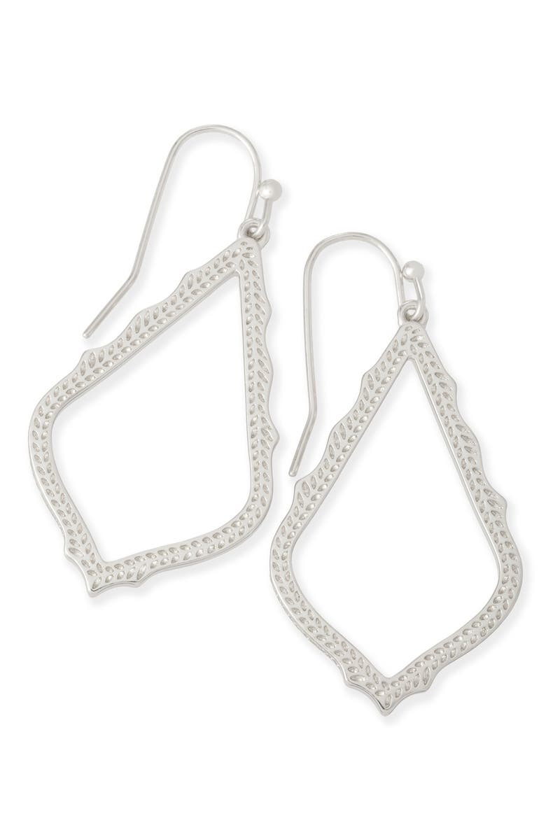 Kendra Scott Sophia Drop Earrings, Main, color, Silver