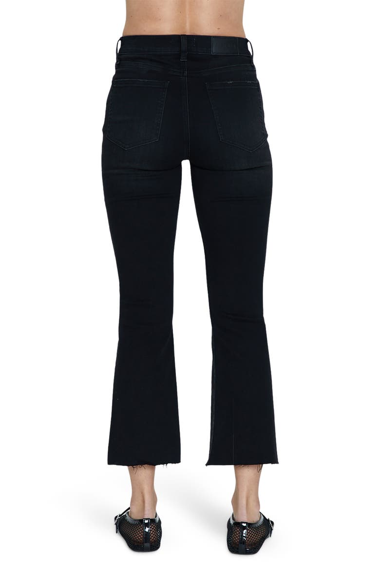Lennon Raw Hem High Waist Crop Bootcut Jeans, Alternate, color, VINTAGE BLACK