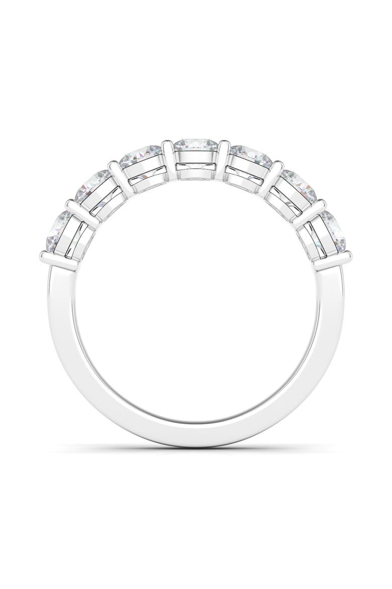 Half Round Cut Lab Grown Diamond 18K Gold Eternity Band Ring, Alternate, color, WHITE GOLD