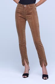 L'AGENCE Jyothi High Waist Split Ankle Skinny Jeans