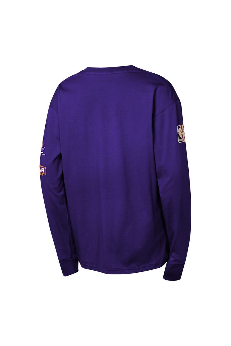 Youth Mitchell & Ness Purple Phoenix Suns  Hardwood Classics All Over Long Sleeve T-Shirt, Alternate, color, Purple