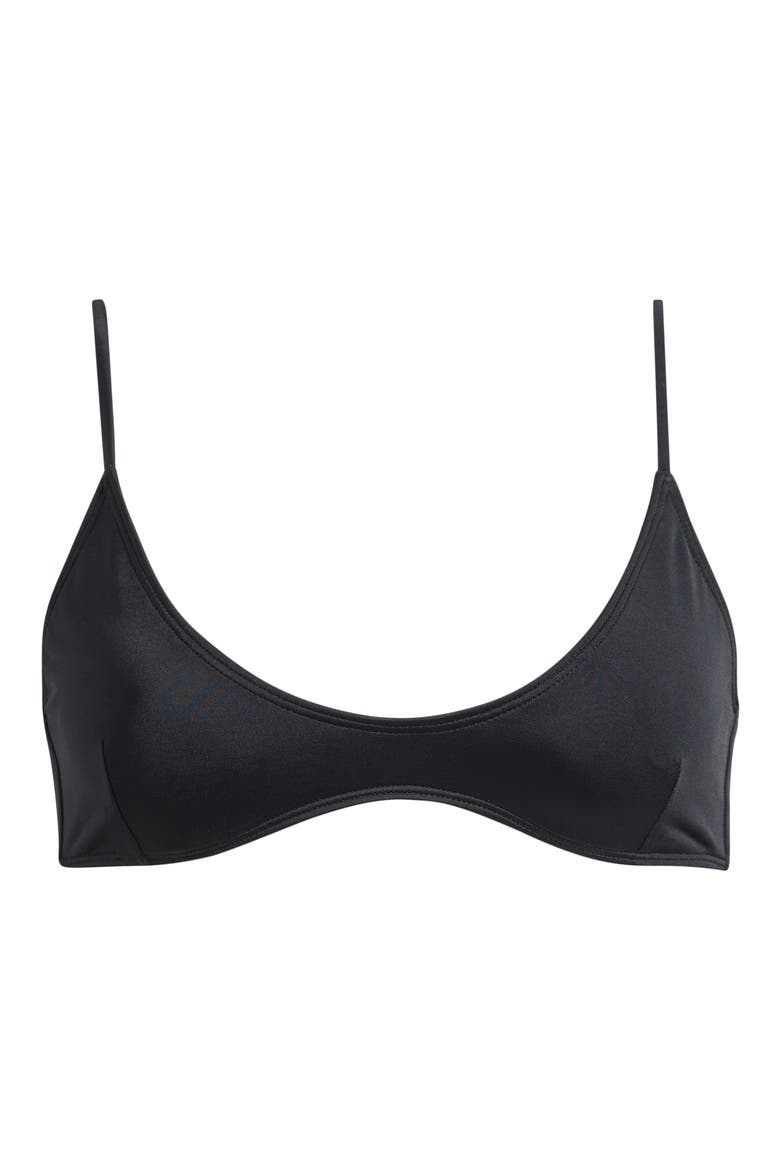 Zinnia Bralette Bikini Top, Main, color, BLACK