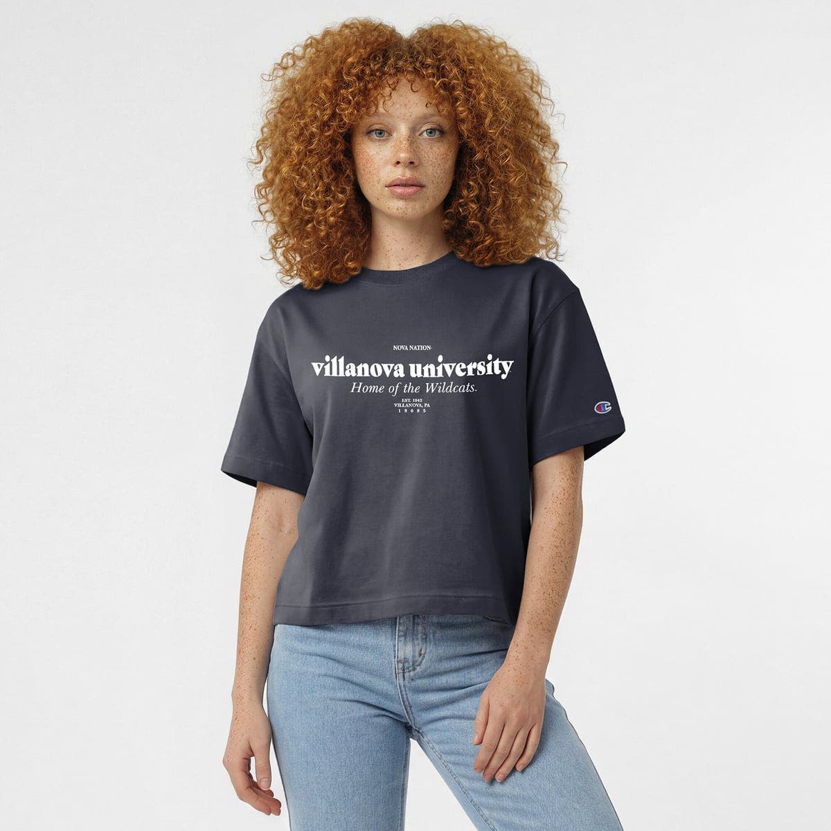 Champion Women's Champion Navy Villanova Wildcats Home Wordmark T-Shirt ...