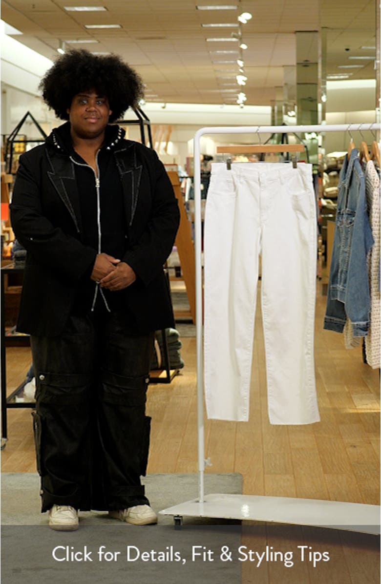 Avery Raw Hem Ankle Slim Straight Leg Jeans, sales video thumbnail