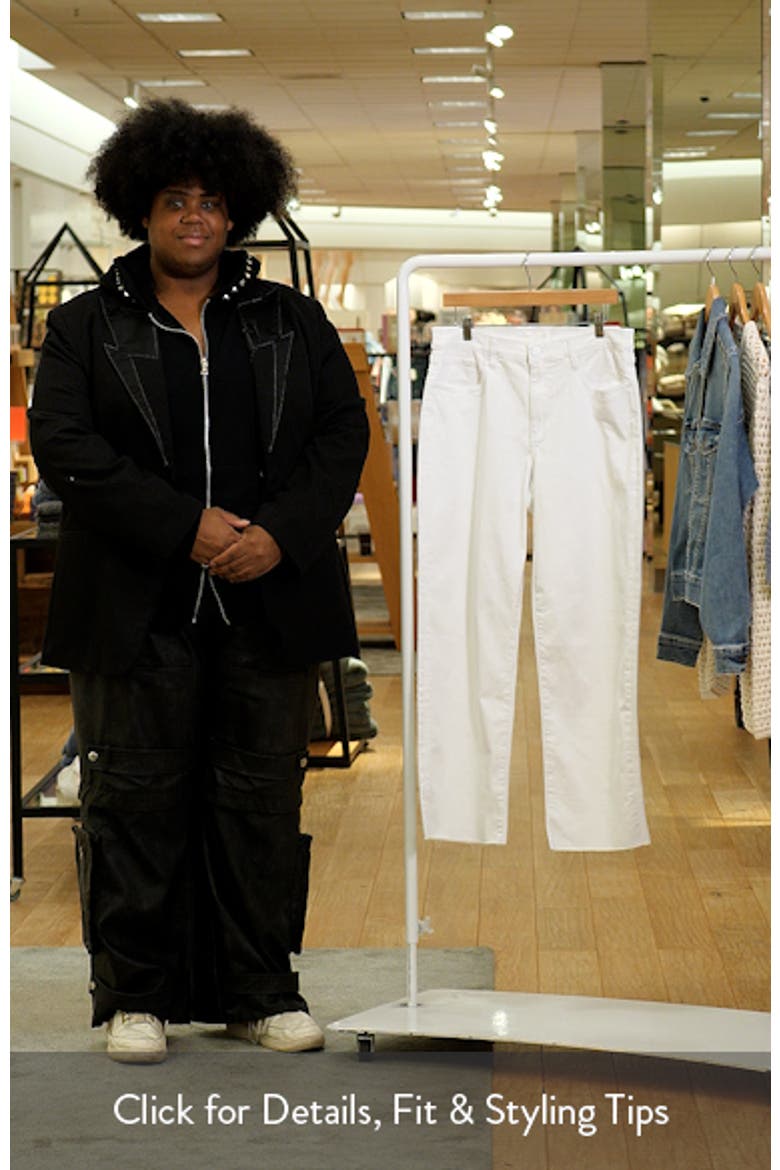 Avery Raw Hem Ankle Slim Straight Leg Jeans video