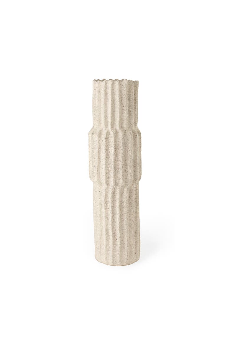 Cardon Ceramic Vase, Main, color, Cream